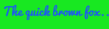 Image with Font Color 1E4FFF and Background Color 18E821